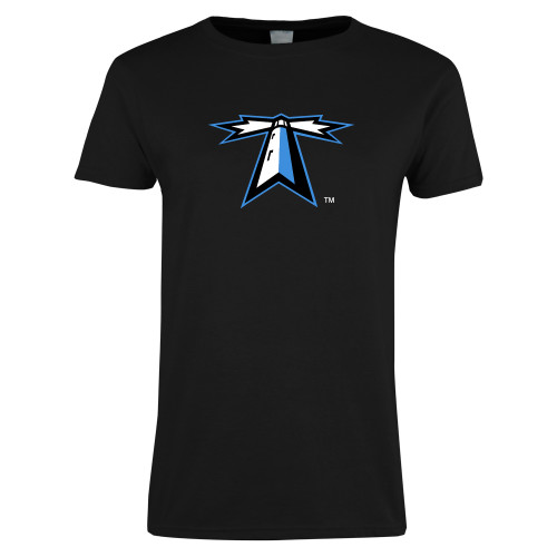 Womens Black Short Sleeve Tee - Lighthouse