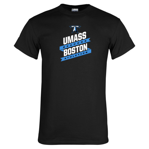  Black T Shirt - UMass Boston Beacons Athletics Banners
