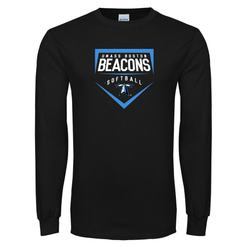  Black Long Sleeve T Shirt - Beacons Softball Plate