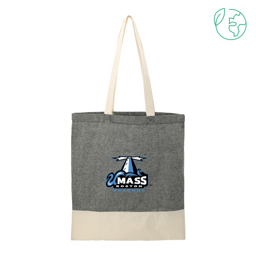  Split Recycled Black Cotton Twill Convention Tote - Primary Logo