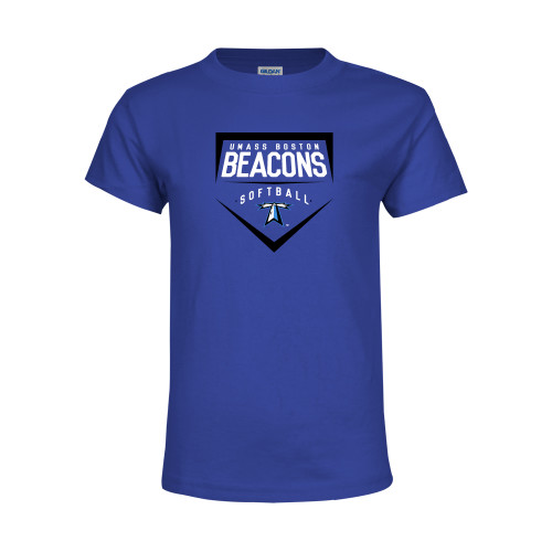  Youth Royal T Shirt - Beacons Softball Plate