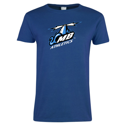  Womens Royal Short Sleeve Tee - Italicized UMass Boston Athletics