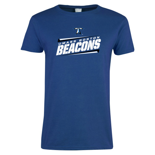  Womens Royal Short Sleeve Tee - Slanted Beacons Stencil