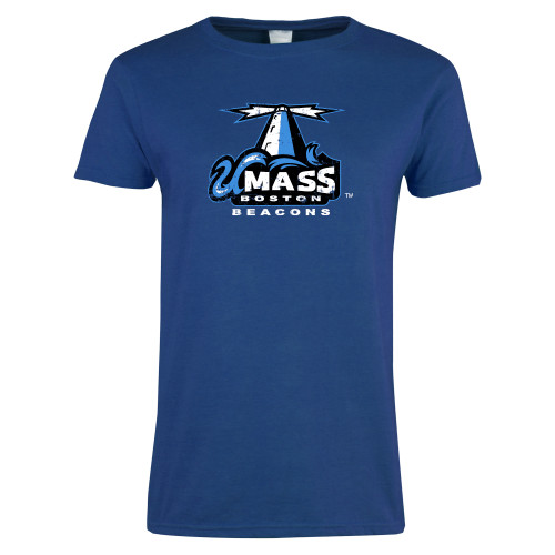  Womens Royal Short Sleeve Tee - Primary Logo Distressed