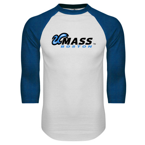 Main Image for  White/Royal Raglan Baseball T Shirt