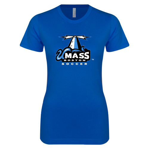  Next Level Womens Royal Boyfriend Tee - Soccer