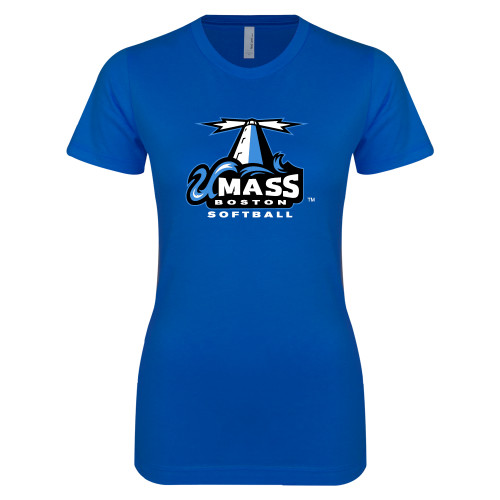  Next Level Womens Royal Boyfriend Tee - Softball