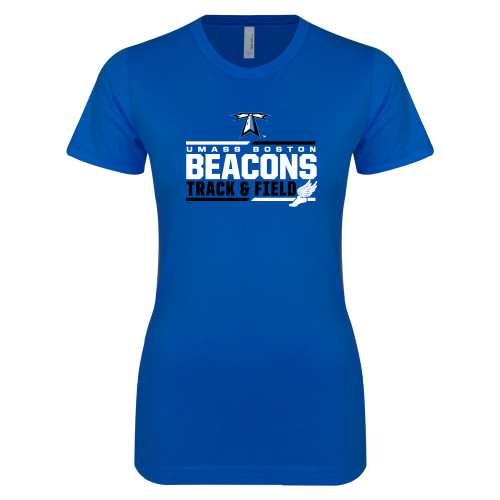  Next Level Womens Royal Boyfriend Tee - Beacons Track and Field Stacked