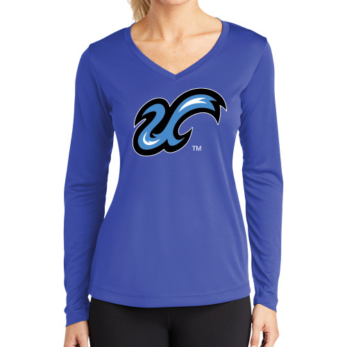  Womens Royal Performance Long Sleeve V Neck Shirt - The U