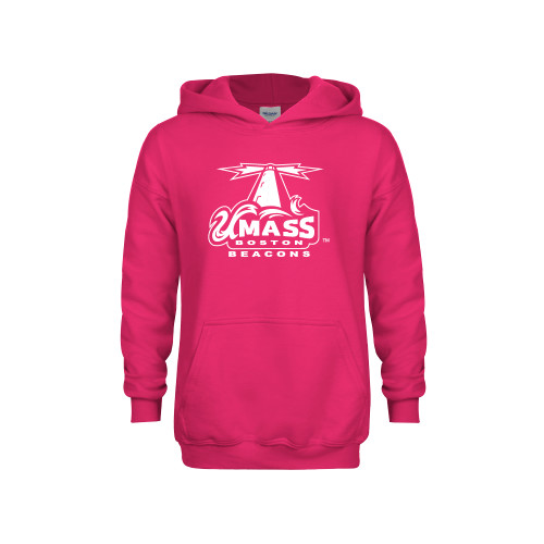  Youth Hot Pink Fleece Hoodie - Primary Logo