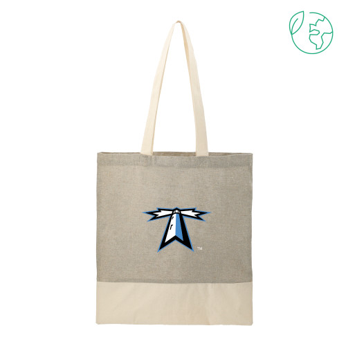  Split Recycled Grey Cotton Twill Convention Tote - Lighthouse