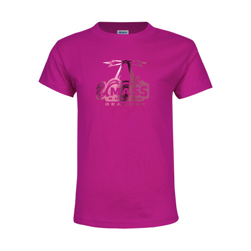  Youth Hot Pink T Shirt - Primary Logo Foil
