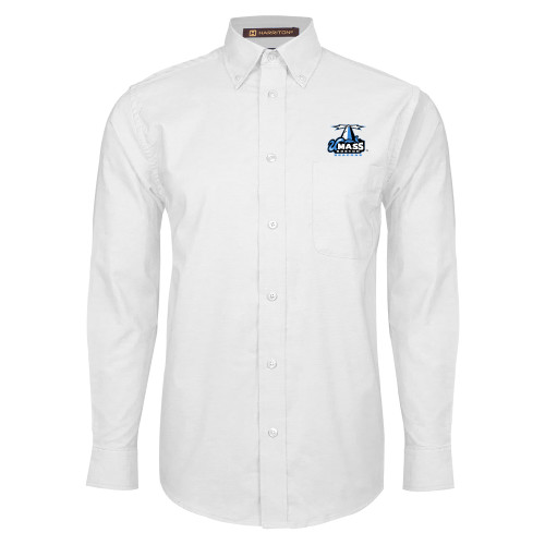  White Oxford Long Sleeve Shirt - Primary Logo