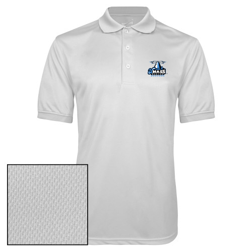  White Dry Mesh Polo - Primary Logo