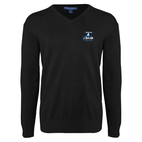  Black VNeck Sweater - Primary Logo