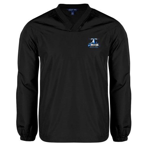  Black V Neck Raglan Windshirt - Primary Logo