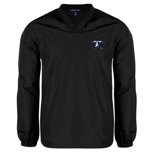  Black V Neck Raglan Windshirt - Lighthouse