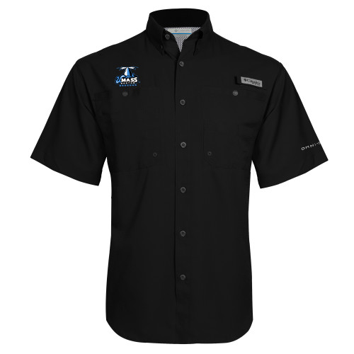  Columbia Black Tamiami Performance Short Sleeve Shirt - Primary Logo