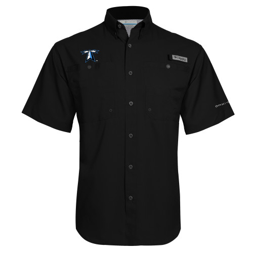  Columbia Black Tamiami Performance Short Sleeve Shirt - Lighthouse