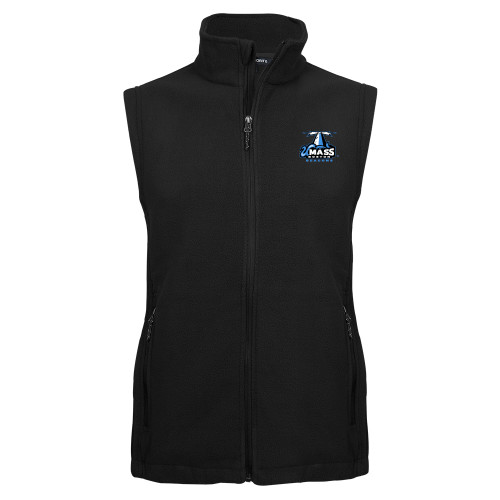  Black Fleece Full Zip Vest - Primary Logo