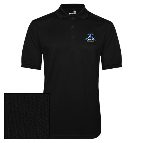  Black Dry Mesh Polo - Primary Logo