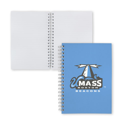  Clear 7 x 10 Spiral Journal Notebook - Primary Logo