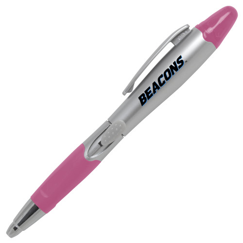  Silver/Pink Blossom Pen/Highlighter - Beacons Flat