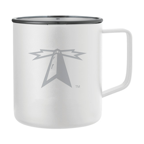  Rover Camp Vacuum Insulated White Mug 14oz - Lighthouse Engraved