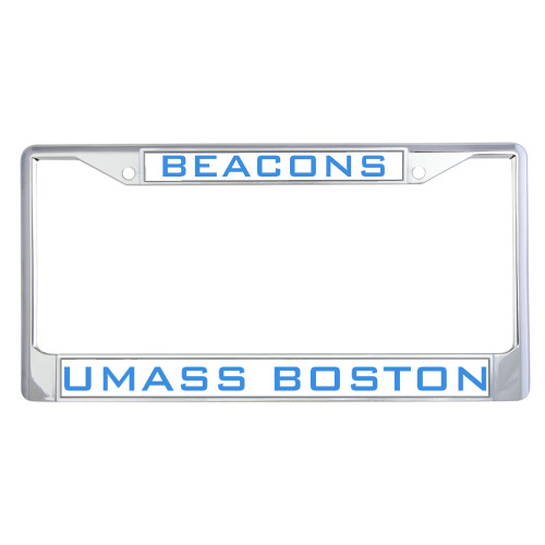  Metal License Plate Frame in Chrome - Beacons