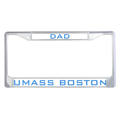  Dad Metal License Plate Frame in Chrome - Dad