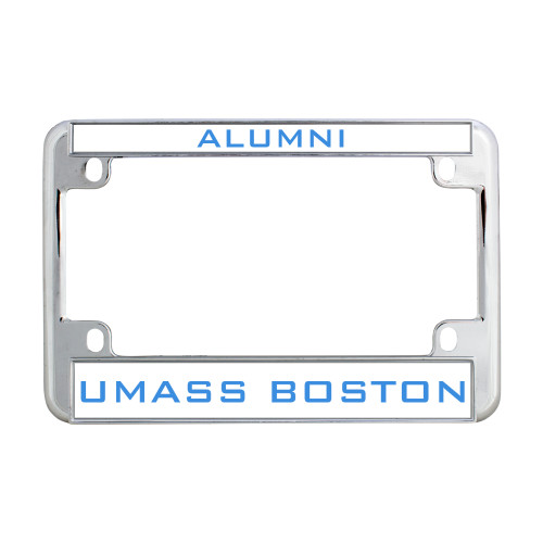  Metal Motorcycle License Plate Frame in Chrome - Alumni