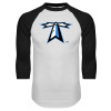 Thumbnail image for  White/Black Raglan Baseball T Shirt