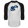 Thumbnail image for  White/Black Raglan Baseball T Shirt