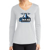 Thumbnail image for  Womens White Performance Long Sleeve V Neck Shirt