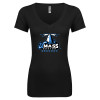 Thumbnail image for  Next Level Womens Black Ideal V Tee