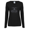 Thumbnail image for  Womens Black Long Sleeve V Neck Tee 
