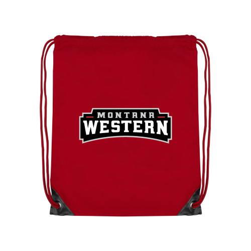  Red Drawstring Backpack - Primary Wordmark