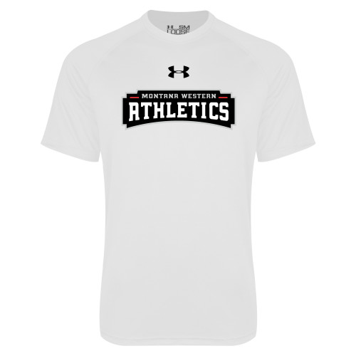  Under Armour White Tech Tee - Athletics UnderArmour