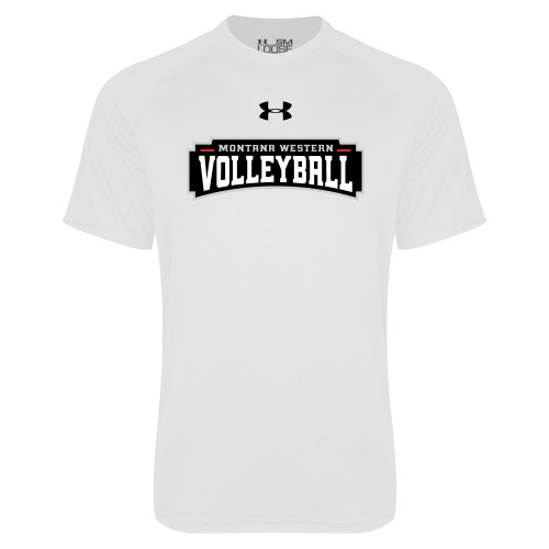  Under Armour White Tech Tee - Volleyball UnderArmour