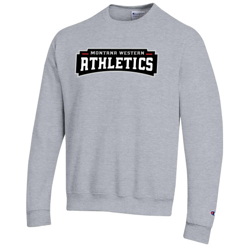  Champion Heather Grey Fleece Crew - Athletics