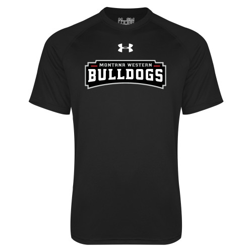  Under Armour Black Tech Tee - Bulldog Wordmark UnderArmour