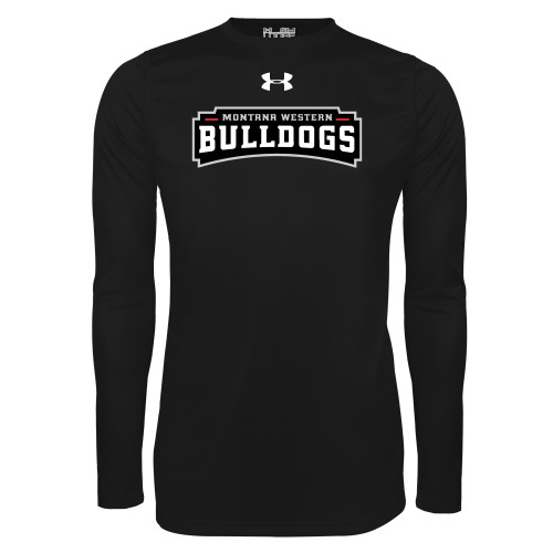  Under Armour Black Long Sleeve Tech Tee - Bulldog Wordmark UnderArmour