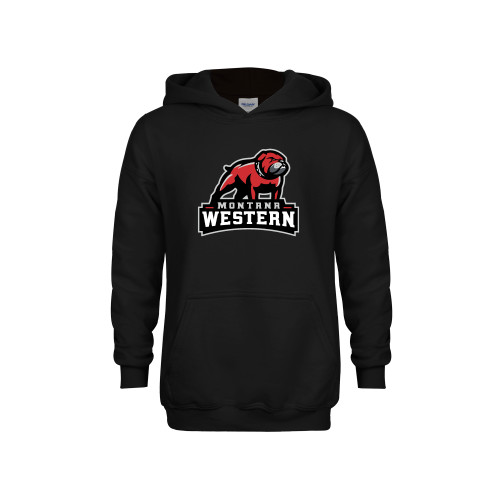  Youth Black Fleece Hoodie - Tertiary Mascot