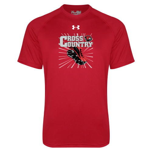  Under Armour Red Tech Tee - Cross Country Running Shoe UnderArmour