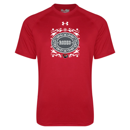  Under Armour Red Tech Tee - Rodeo Belt Buckle UnderArmour