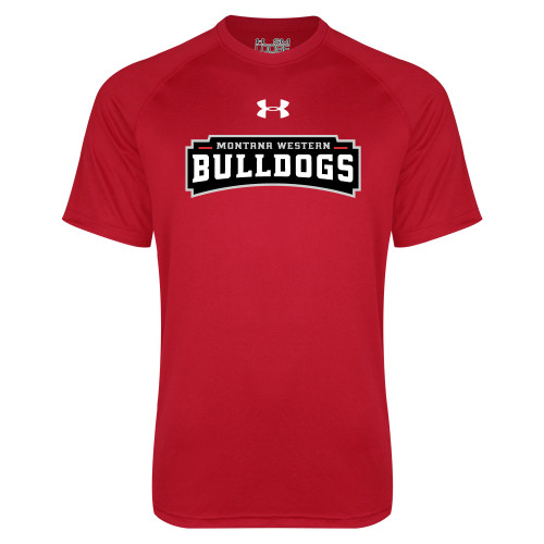 Under Armour Red Tech Tee - Bulldog Wordmark UnderArmour