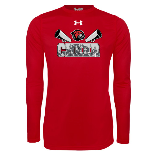  Under Armour Red Long Sleeve Tech Tee - Cheer Pom Silhouette UnderArmour