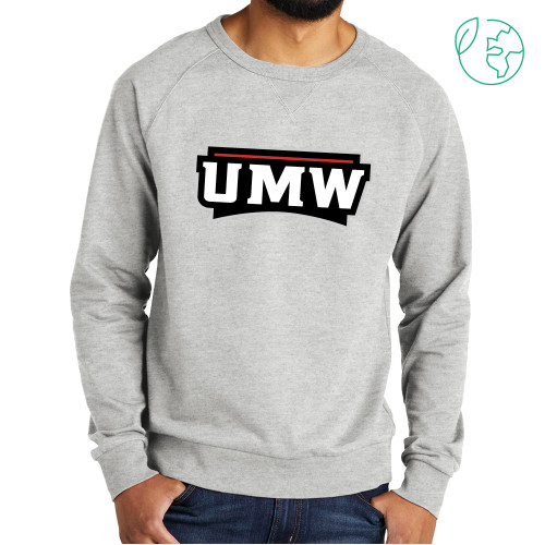  Allmade Light Grey Organic French Terry Crewneck Sweatshirt - UMW Wordmark