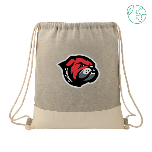  Split Recycled Cotton Grey/Natural Drawstring Bag - Primary Mascot