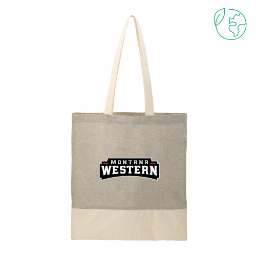  Split Recycled Grey Cotton Twill Convention Tote - Primary Wordmark